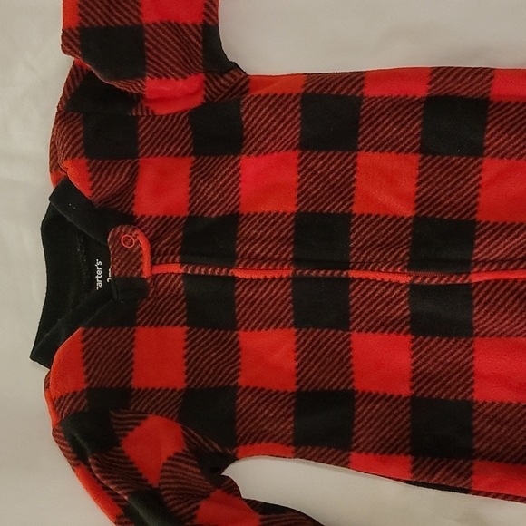 Carters Infant Pajamas in a Buffalo Plaid - Picture 2 of 6